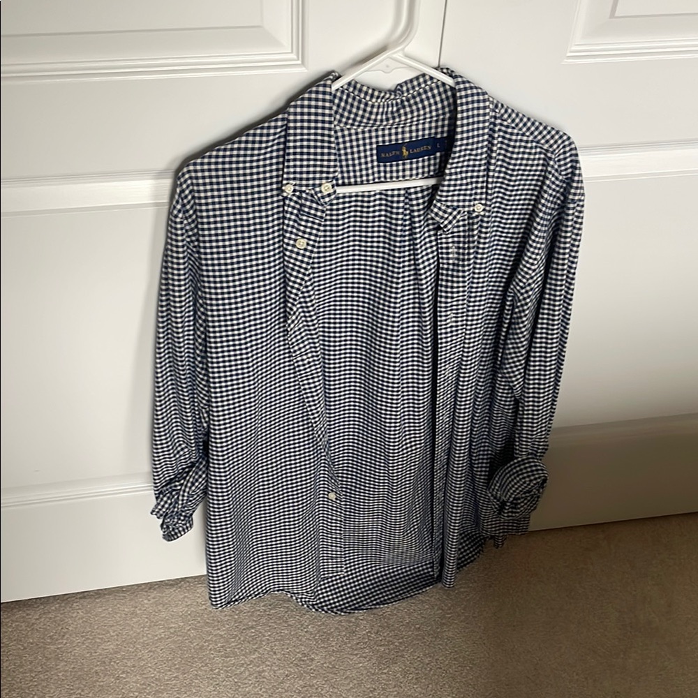 Ralph Lauren Navy Gingham Shirt